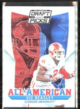 Vic Beasley 2015 Prizm Draft Picks Rookie All American Silver Prizm Card #14!. rookie card picture