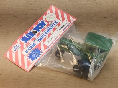 Slik Toy Green Tractor w Cab in Original Package 8992 Vintage 3.5'' Cast Aluminum