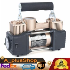 Heavy Duty Air Tire Pump Inflator Car Truck Compressor Double Cylinder 150psi US