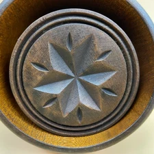 Primitive BUTTER Mold Print Fern Leaf Pattern - Resin Replica Colonial Tin Works