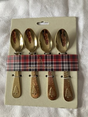 Gold Cocktail Spoons New In Package Set Of Four