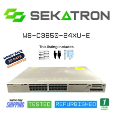 🔀 Cisco WS-C3850-24XU-E • 24-Port mGig UPoE Switch • IP Services • Tested ⚡