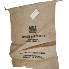 Nordstrom Burlap Gift Bag – 15" × 20" Drawstring Sack – Reusable Holiday Wrap