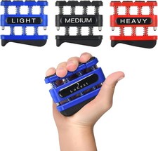 3 Pack Finger Strengthener - Exerciser for Forearm and Hand Grip Workout Equi...