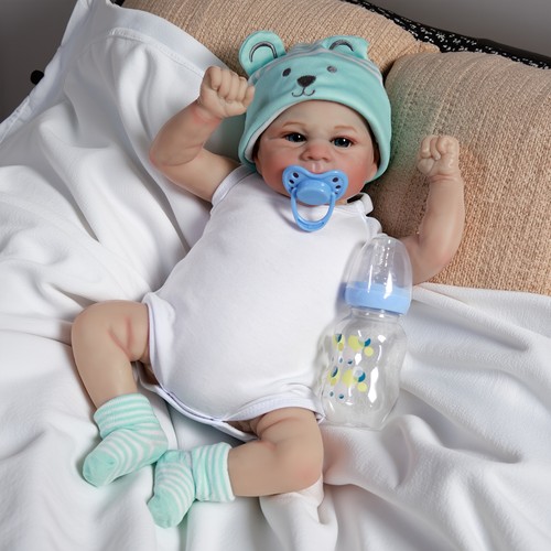 Realistic Reborn Baby Dolls Vinyl Silicone Look Real Newborn Boy Doll Handmade - Picture 5 of 6