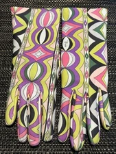 Emilio Pucci Rare Gloves Genuine Leather Cashmere Pink