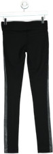 Club Monaco Black Leather-Panelled Leggings UK 4
