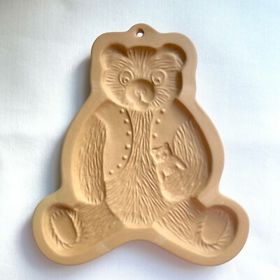 Vintage BROWN BAG Cookie Art Bear Stoneware Mold 1984 - Mint Condition