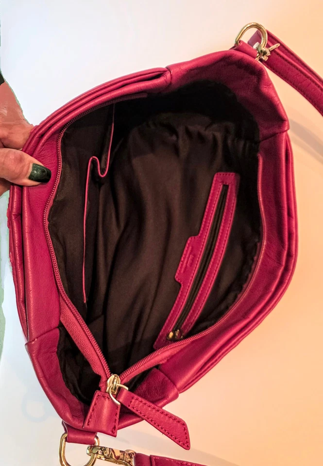 Bolso Bandolera DuDu Flamingo Cuero Rosa Shouder Cartera Italia Foto 4 de 4