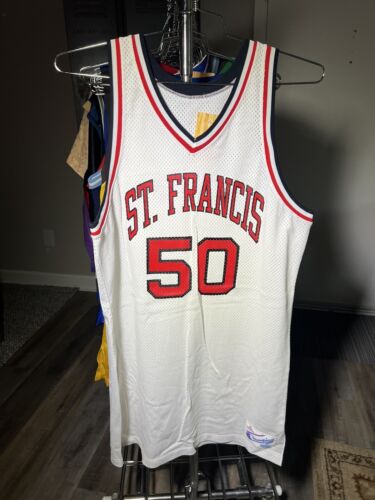 Vintage St. Francis #50 Champion Basketball Jerse… - image 1