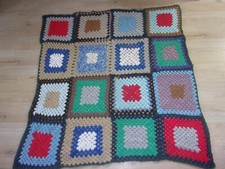 Couverture / Plaid pour enfant patchwork au crochet