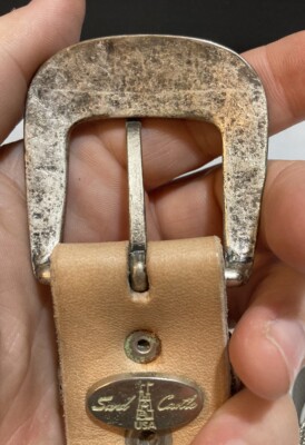 Vintage 80s - 90s western-style leather belt from Sand Castle Vintage 1990 main image 2