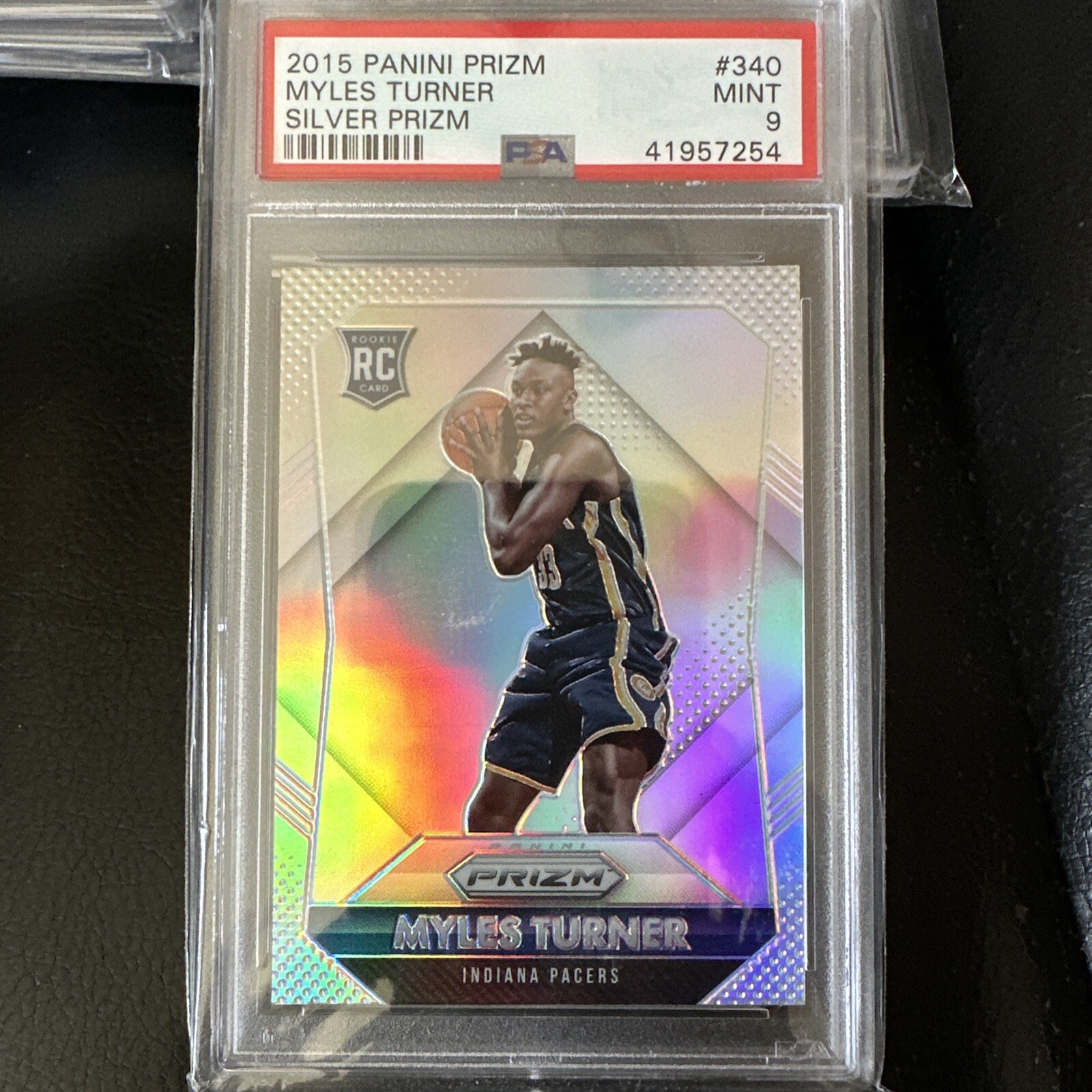2015-16 Panini Silver Prizm #340 Myles Turner RC Rookie PSA 9