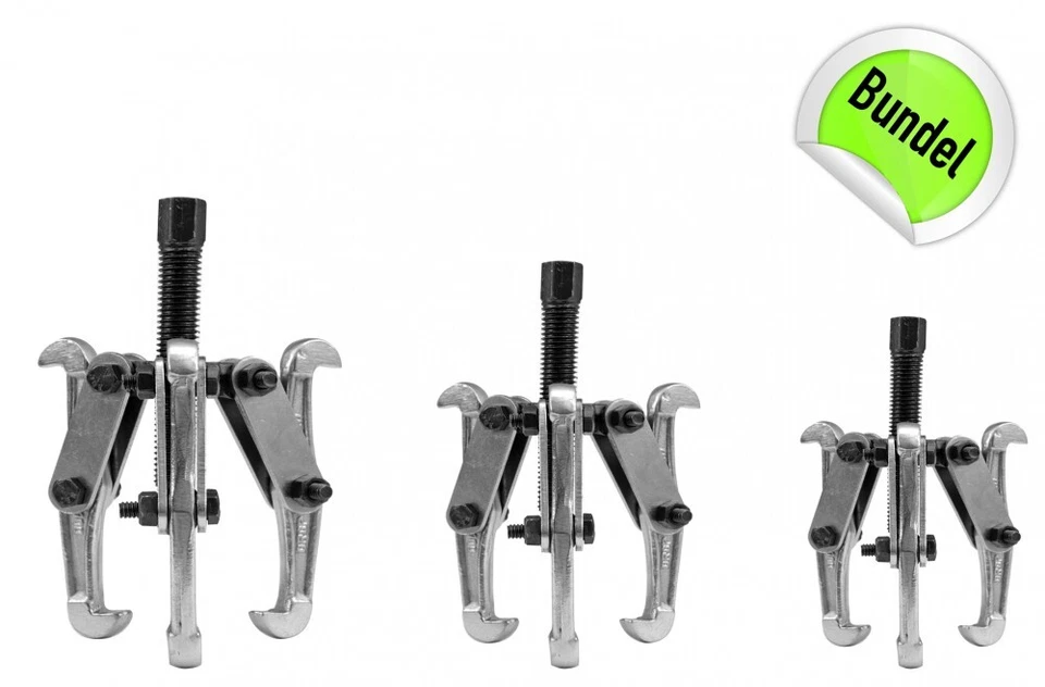 3 Tlg Set Innen und Außen Abzieher 3 Arm Dreiarm 75 mm 100 mm 150 mm - Bild 2 von 4