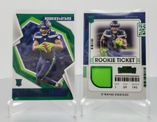 Dwayne Eskridge Lot 2021 Rookie Ticket Patch Green Parallel / Rookie & Stars RC
