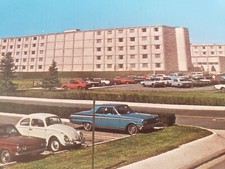 C 1960s Cars McCowen & Turner Halls University of N Colorado Greeley Postcard