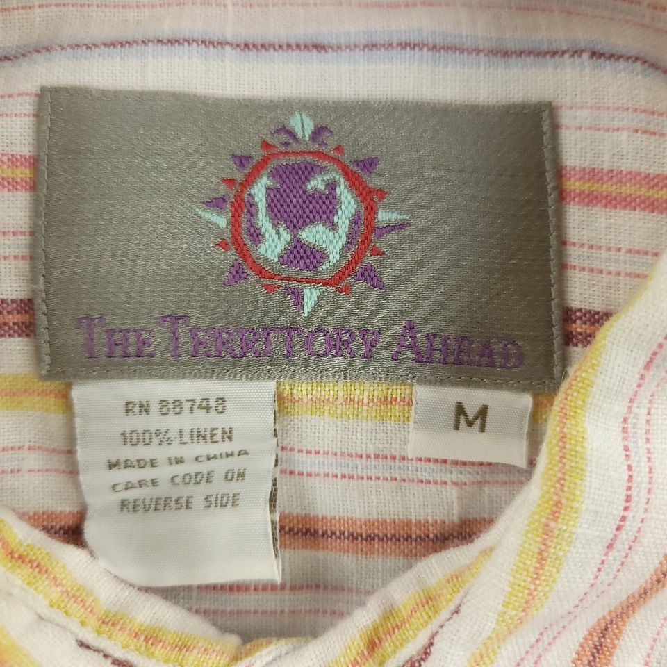 Рубашка мужская The Territory Ahead средний размер красная синяя деловая повседневная офисное белье - Изображение 4 из 4