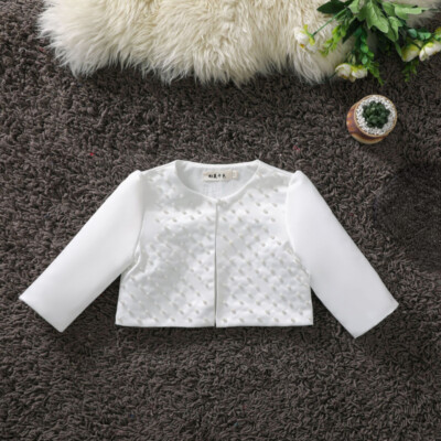 Girls Satin Bolero Shrug 3/4 Sleeves Beaded Cape Shawl Jacket Open Cardigan