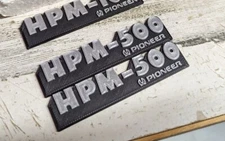 Pioneer HPM-500 Speaker Badge Emblem Logo Name Plate pair reproduction