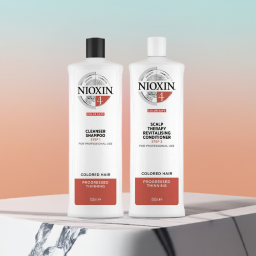 Nioxin System 4 Cleanser & Scalp Revitaliser Duo for Coloured Progressed Thinnin - Picture 1 of 5