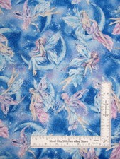 Fairy Soiree Fairies Fly Fabric By the Yard Cotton Timeless Treasures CM8861