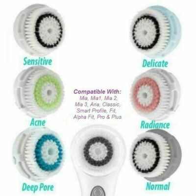 Facial Brush Head Replacements Fit Mia 1,2,3 Aria Smart Fits All