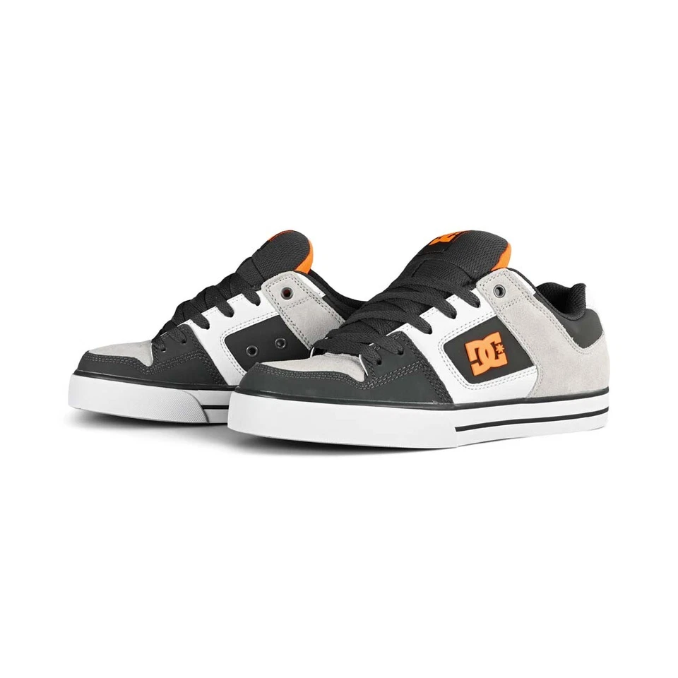 DC Pure Scarpe Da Skate - Grigio Scuro/Arancione - Immagine 4 di 4