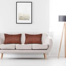 Tan Crunch Pln Rectangle Soft Lambskin luxury pillow cover Premium For Bed Room