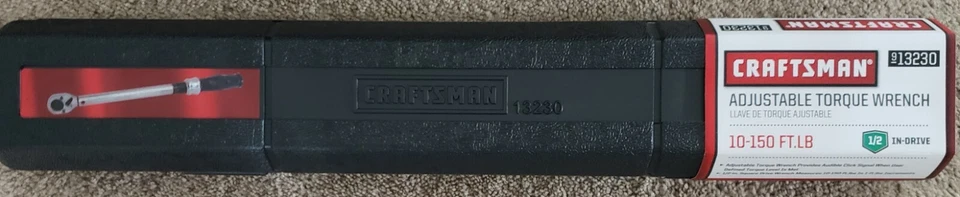 Chave de torque Craftsman 1/2 pol. 10 a 150 pés lb. Novo! - Imagem 3 de 3
