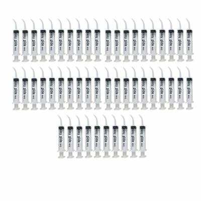 EASY GLIDE 12cc Dental Irrigation Syringe with Curved Tip - 50 Pack