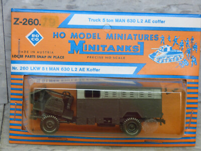 Roco Minitanks (NEW) 1/87 Modern West German Man 630 L2 AE 5T 4x4 Truck Lot5858K