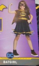 Girl's DC Batgirl Halloween Costume Dress 3 PC Set Size Large 10-12 