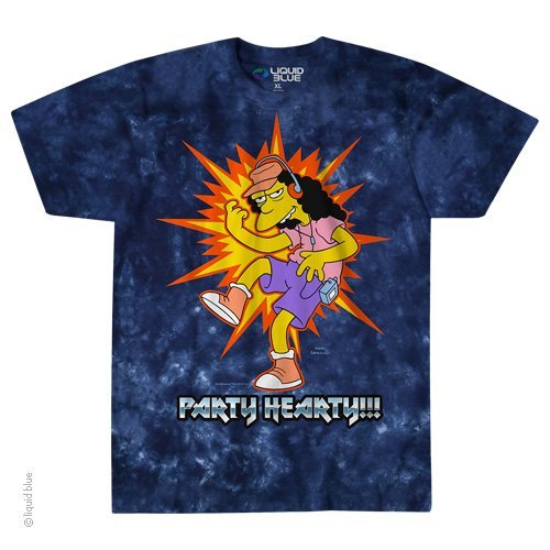 CAMISETA DE COLOR DE CORBATA DE METAL LOS SIMPSONS-METAL RULES-FIESTA M-XXL RARA, LIMITADA - Imagen 1 de 2