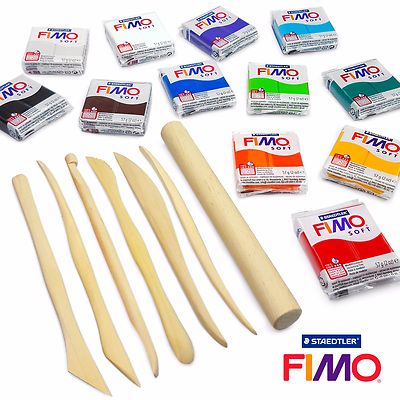 FIMO Soft Modeling Ton Profi Set - 12 x 57g + 7 Pro Forminstrumente
