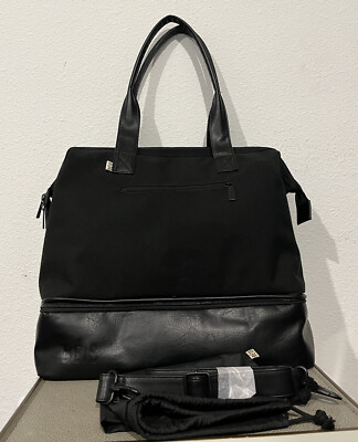 BEIS Black The Original Weekender Travel Bag Luggage Carry-on