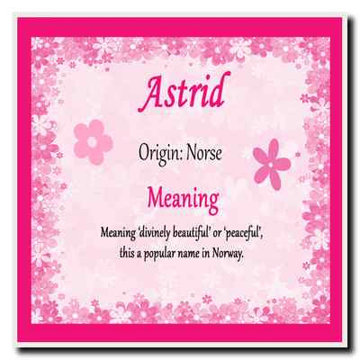 Astrid Personalised Name Meaning Coaster