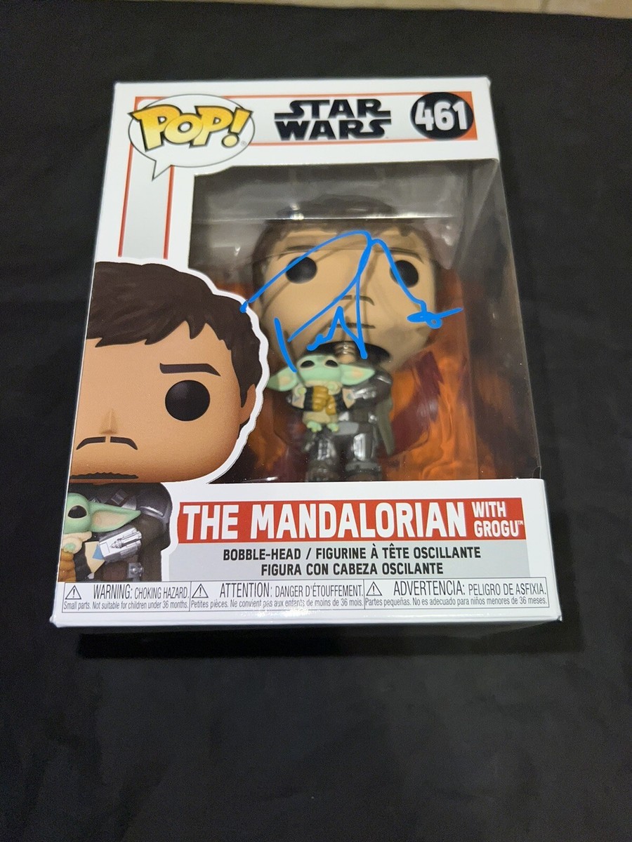 Pedro Pascal Signed Official The Mandalorian With Grogu Funko Pop Figure  Beckett