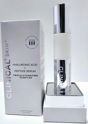 CLINICAL + SKIN Hyaluronic Acid + Peptide Serum 1 OZ TRIPLE HYDRATING COMPLEX