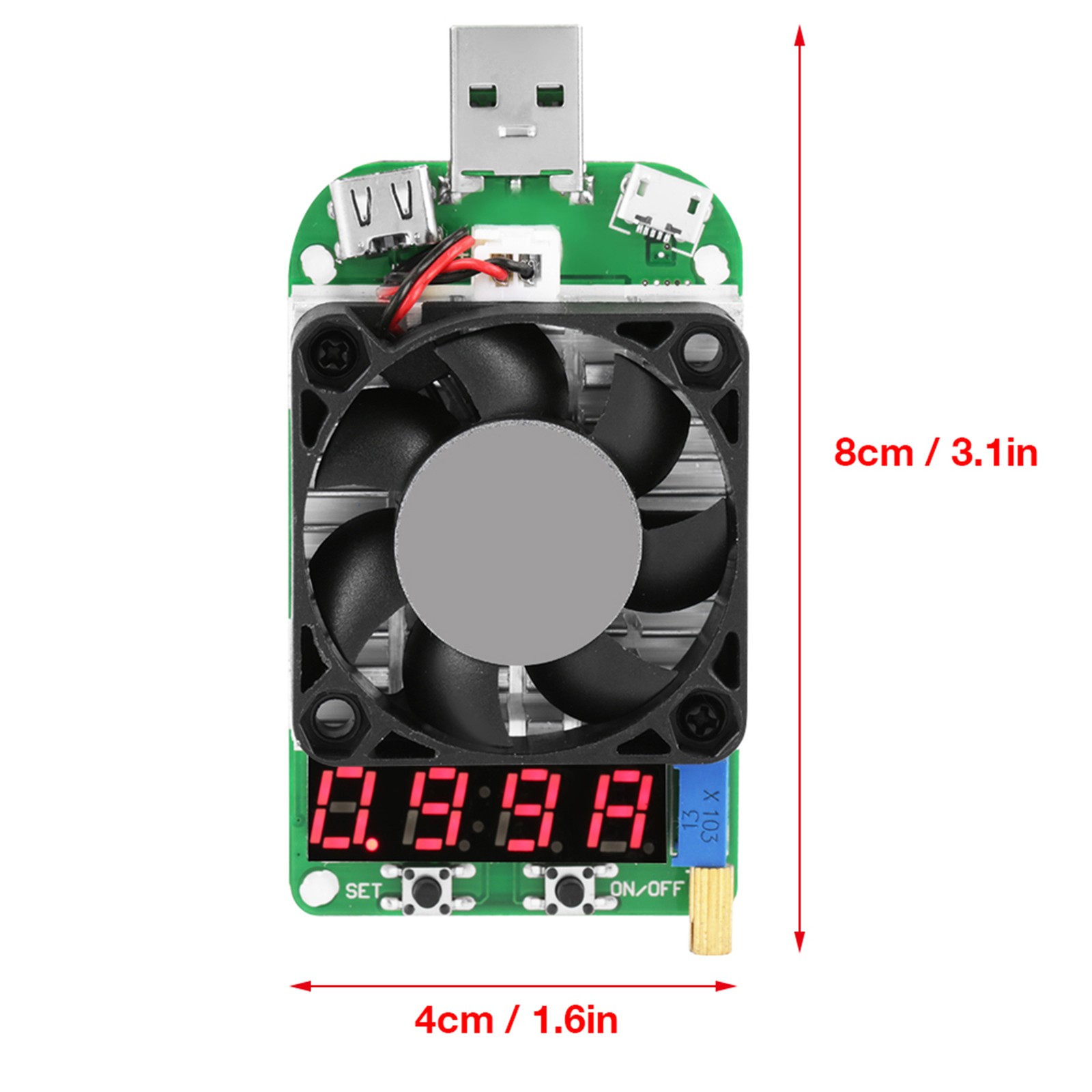 LD35 USB Load Adjustable Resistor Meter For Battery Testing