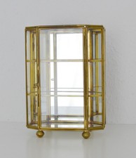 Vintage Messing Glas Vitrine Schmuckvitrine Hollywood Regency 70er/80er