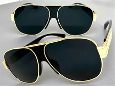 Classic Hardcore Gangster Hip Hop Rapper Pimp Biker SUN GLASSES Super Dark Lens