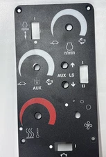 Heavy Equipment Control Panel Overlay Switch Panel AUX HVAC Engine Speed OEM thumbnail 2