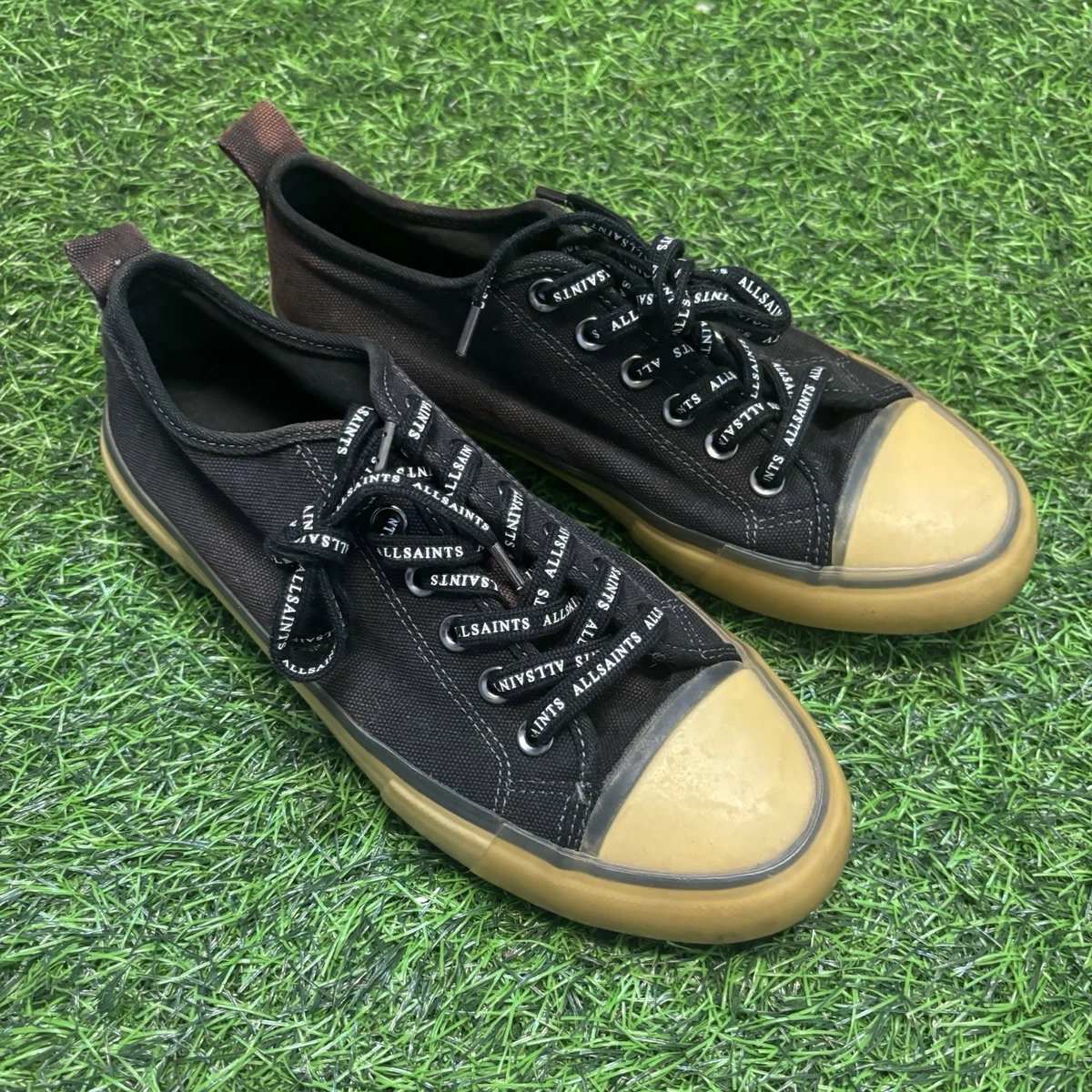 AllSaints Redd Suede Casual Olive Canvas Low-Top Pants Shoe Mens 12 all saints shoes products for sale | eBay main image 4