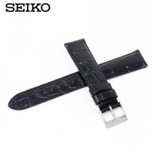 SEIKO Genuine Black Watch strap Leather Band 18mm RS03C18BK Smart Change New
