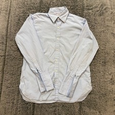Vintage 80s Turnbull Asser Dress Shirt Blue 14.5 32 French Cuff England