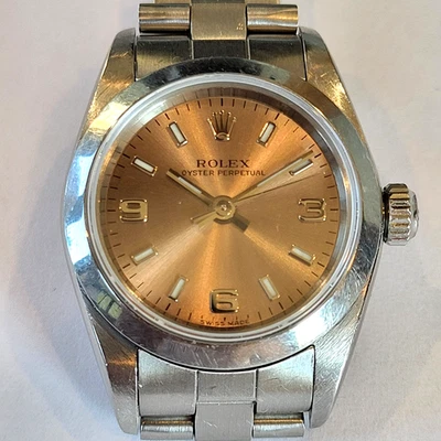 M16 2002 BEAUTIFUL ROLEX 76080 24mm MINTY CONDITION SS OYSTER PERPETUAL RUNS A+!