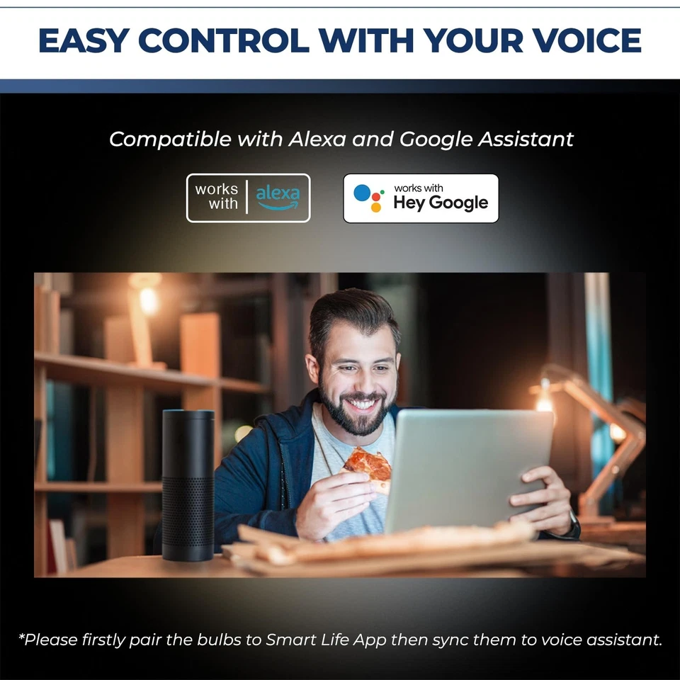 Candelabra Smart Light Bulbs 60W Equivalent, 500LM 6W E12 LED Bulb Compatible... - Image 4 of 4
