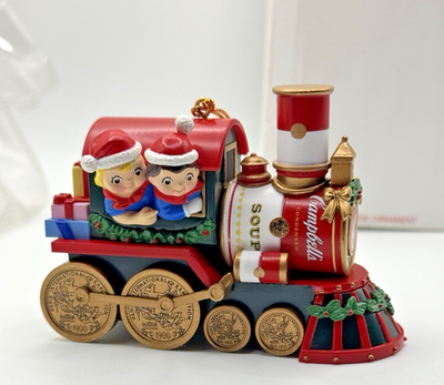 #ad Campbells Soup Ornament Train Engine NIB Steam Loco Soup Kids 2000 $16.19