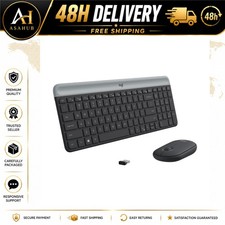 Logitech MK470 Wireless Keyboard and Mouse Combo - Graphite, Compact, Quiet