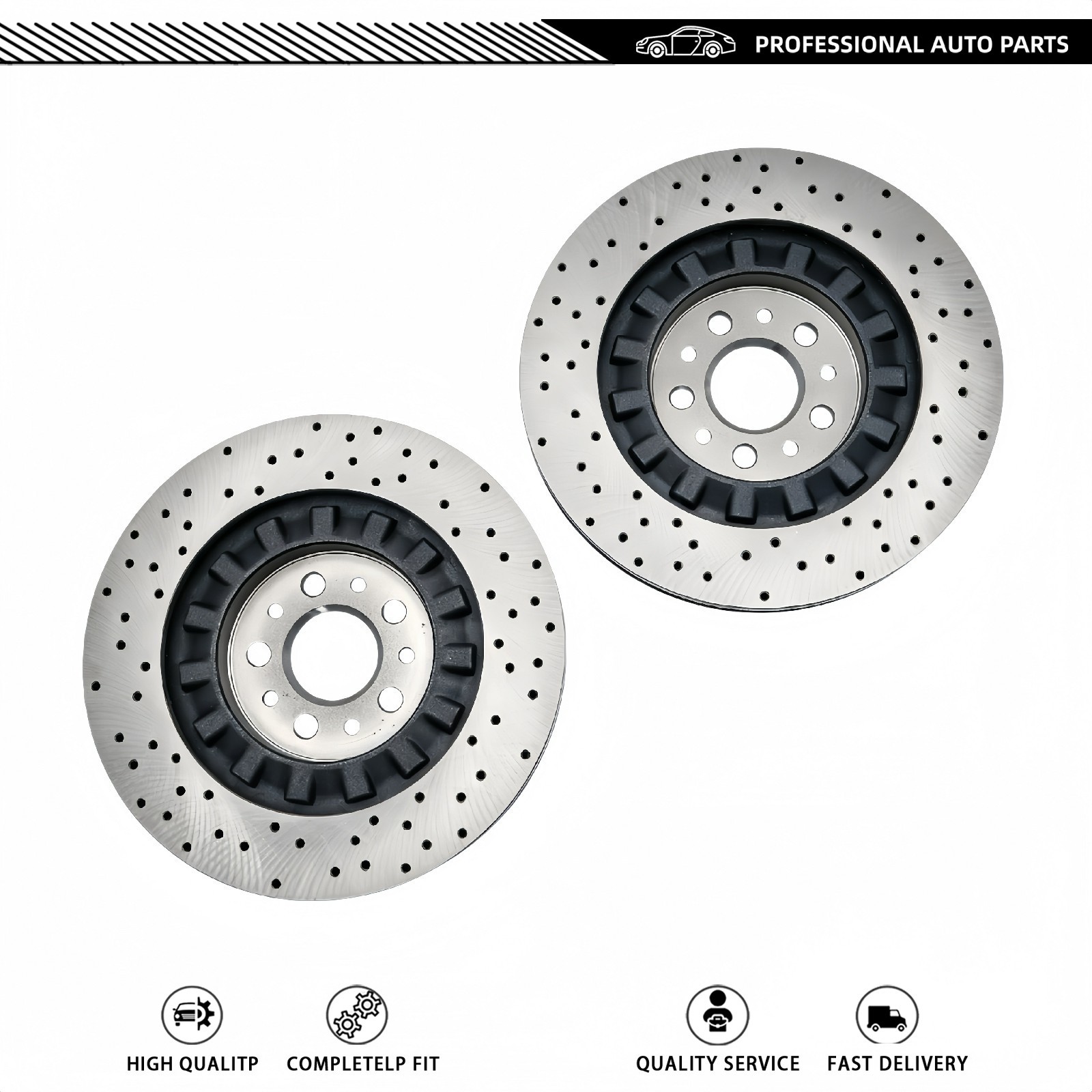 Maserati Ghibli 2014 Front Left, right Brake discs Pair P/N 670030935